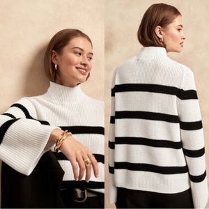 Banana Republic Mariner Striped Sweater — Washable Wool — Quiet Luxury